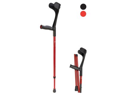 dmapraha.cz 220 RASF CARBON RED, Berle skládací anatomická, držadlo pro levou ruku
