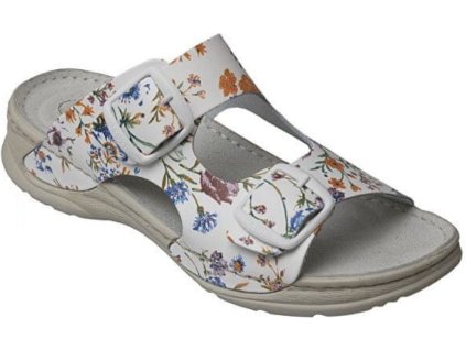 Santé zdravotní obuv Dámská pantofel D/10/FLORA/SP BÍLÁ VÝPRODEJ