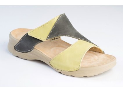 MEDISTYLE dámská zdravotní pantofel ZORA šedo-zelená -výprodej