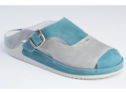 MEDISTYLE zdravotní dámská pantofel PARINA šedo-tyrkysová -výprodej