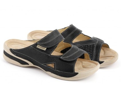 zdravotní dámská pantofel LUCY - halux černý-výprodej