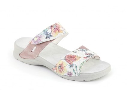 Dámská zdravotní pantofel DANA růžová-potisk-výprodej
