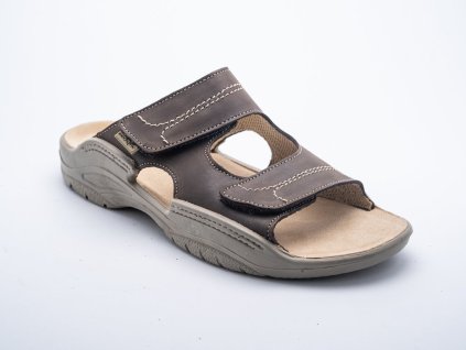 Pánský zdravotní pantofel VILÉM hnědá-výprodej