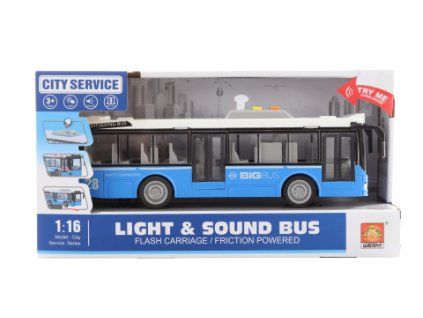 Autobus modrý na baterie