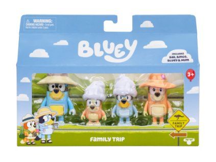 BLUEY Rodinný výlet 4 figurky