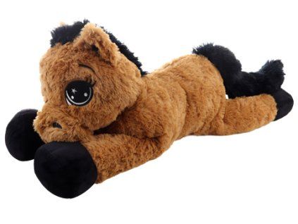 Plyš kůň 80cm hnědý