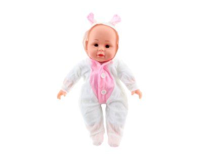Miminko zvukové 30 cm bílý obleček