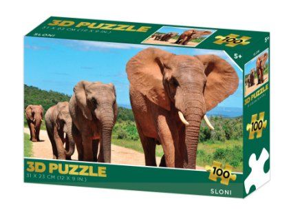 Puzzle 3D - Sloni