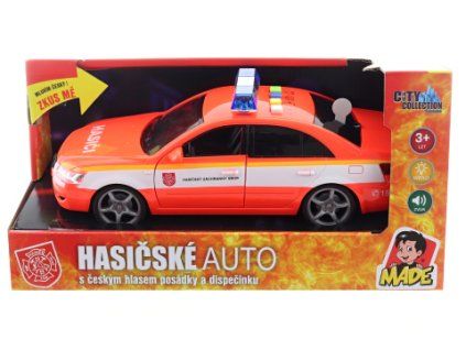 Hasičské osobní auto s českým hlasem 24 cm