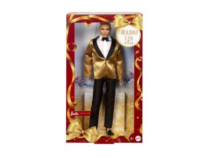 Barbie Vánoční Ken blond 2025 JGK55