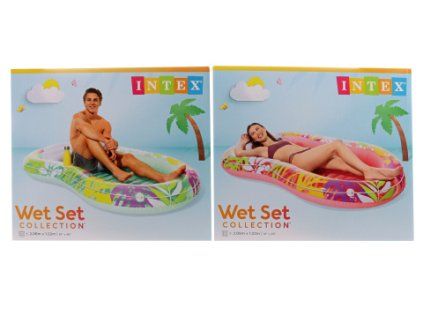 INTEX Nafukovací lehátko s polštářkem Tropical Oasis 57803