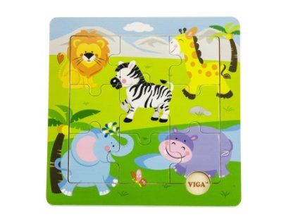 Dřevěné puzzle - safari