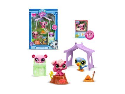 Littlest Pet Shop 3 figurky Kempování