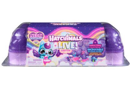 Hatchimals Karton Zvířátek Neónová Duha