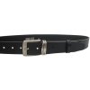 PENNY BELTS Pánský kožený opasek 57 černý (průvlek) Délka: