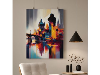 Barevná Praha dynamická kompozice