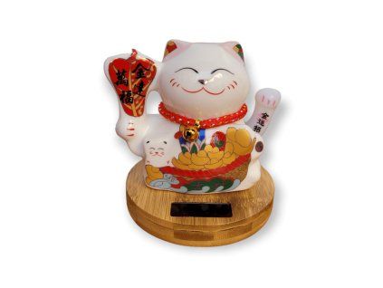 Porcelánová mávající kočička Maneki Neko 10 cm typ B