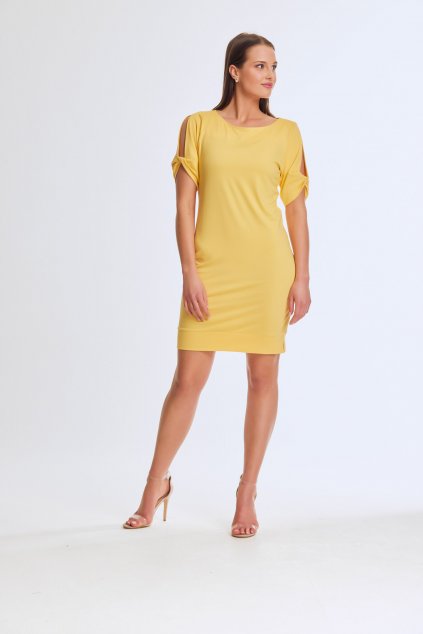 žluté pouzdrové šaty sophia bohemia