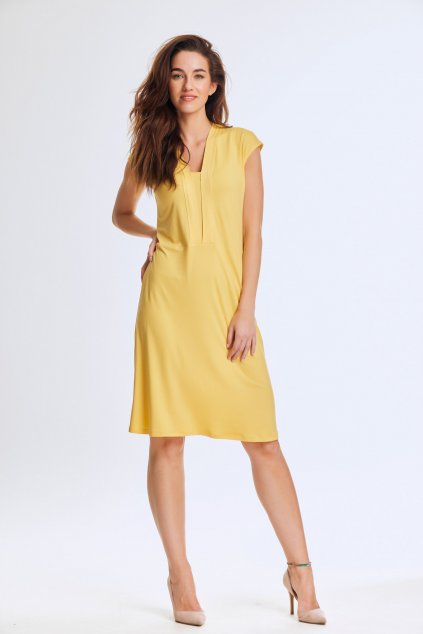 žluté áčkové šaty