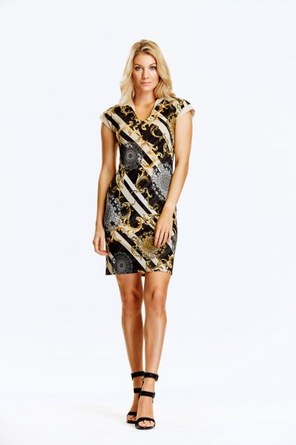 Dámské šaty se zdobením ve výstřihu