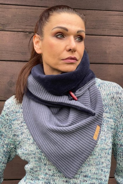 dámská šála na zapínání