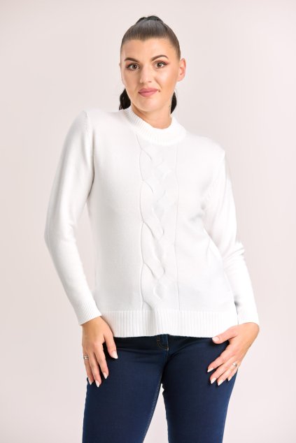 elegantní dámský svetr bílý