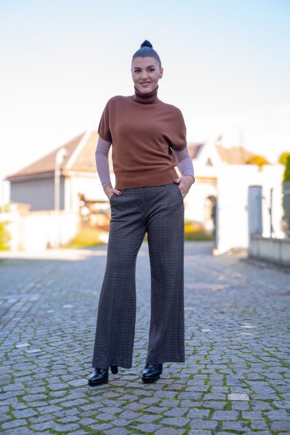 kárované kalhoty na podzim