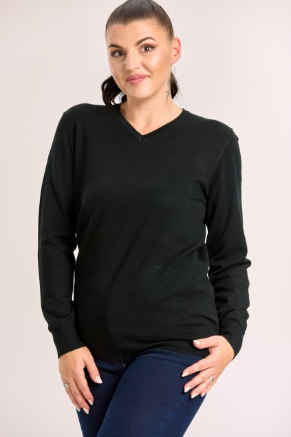 hladký černý svetřík