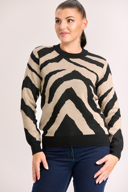 pruhovaný dámský svetr