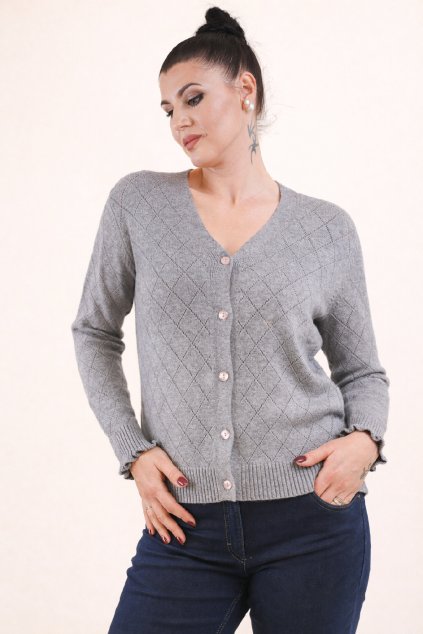 pletený svetr na knoflíky