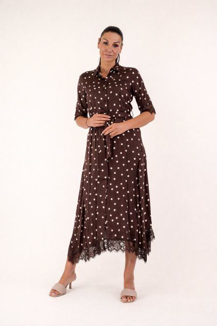elegantní šaty puntíkaté