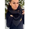 černá zimní šála na zapínání