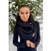 černá zimní šála na zapínání
