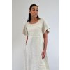 lněné letní šaty s krátkým rukávem