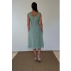 letní lněné šaty midi