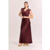 maxi sukně saténová dlouhá