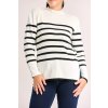 pruhovaný svetr s dlouhým rukávem