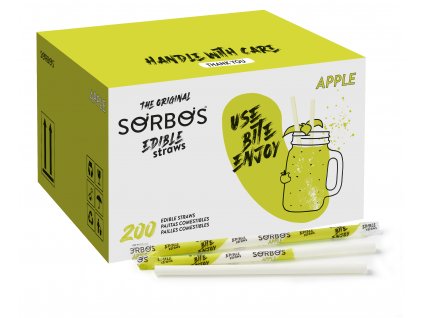 Eetbaar rietje groene appel smaak