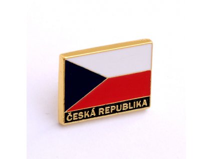 Odznak ČR – vlajka České republiky, nápis Česká republika. Státní symbol ČR.czech pin.czech flag