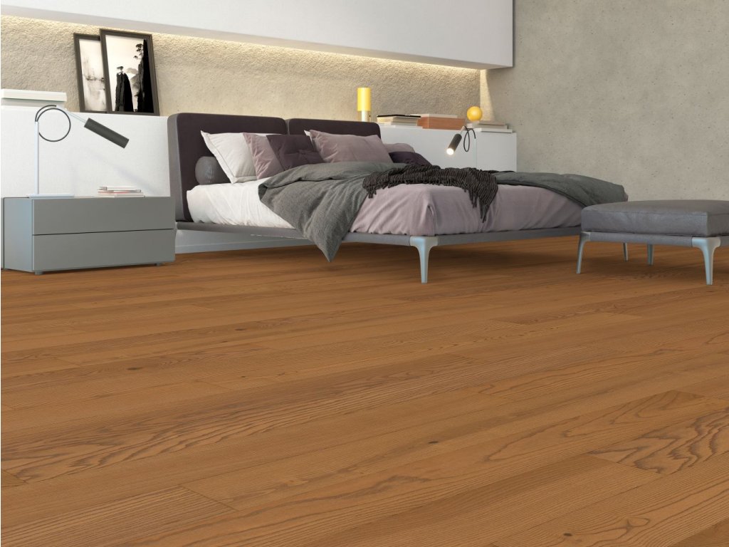 Dřevěná podlaha Weitzer Parkett, jasan Amber lively colorful, vzor prkno WP Plank 1800 (Povrch kartáčovaný, Povrchová úprava přírodní olej ProVital finish)