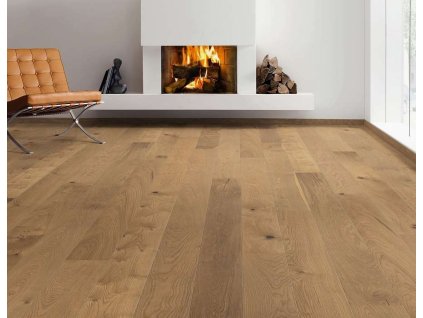 Dřevěná podlaha HARO, dub kouřený Sauvage, vzor prkno