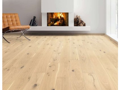 Dřevěná podlaha HARO, dub světle bílý Universal, vzor prkno