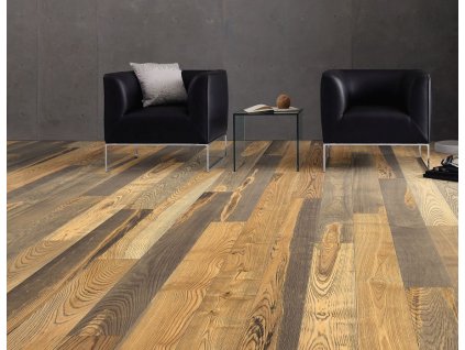 Dřevěná podlaha HARO, jasan Barrique Selectiv, vzor prkno