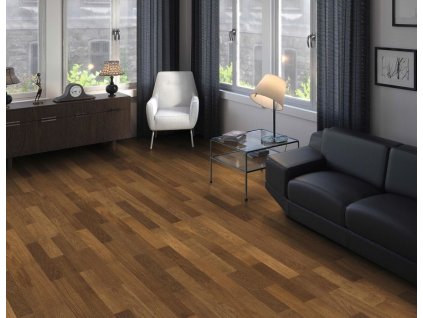 Dřevěná podlaha HARO, dub povrchově kouřený Trend, vzor parketa Allegro