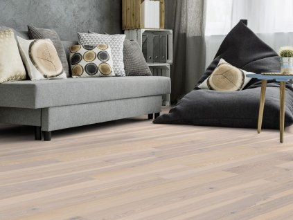 Dřevěná podlaha Weitzer Parkett, jasan Polar lively colorful, vzor prkno WP Plank 1800