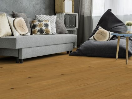 Dřevěná podlaha Weitzer Parkett, dub Mandel rustic, vzor prkno WP Plank 2245