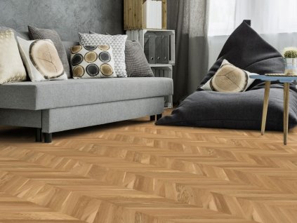 Dřevěná podlaha Weitzer Parkett, dub lively colorful, vzor parketa 45° WP Block 500