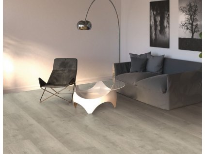 Laminátová podlaha HARO, dub Bergamo silver grey, vzor prkno Gran Via 4V (Série (podlahy) HARO Tritty 100 Gran Via 4V Silent CT)