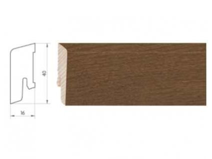 926685 soklova lista weitzer parkett kf40 pro drevene podlahy rozmer 16x40 mm dub coffee melange