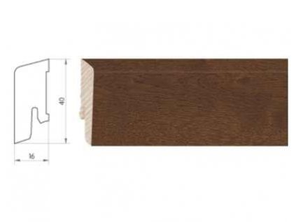 926712 soklova lista weitzer parkett kf40 pro drevene podlahy rozmer 16x40 mm dub havanna